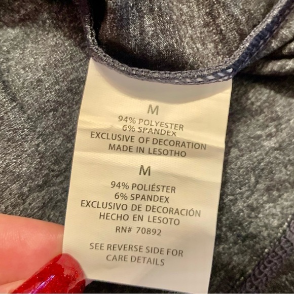 NWT Athletic Hoodie Medium Apana Yoga Lifestyle Activewear Heather Black LongSlv - Picture 11 of 16